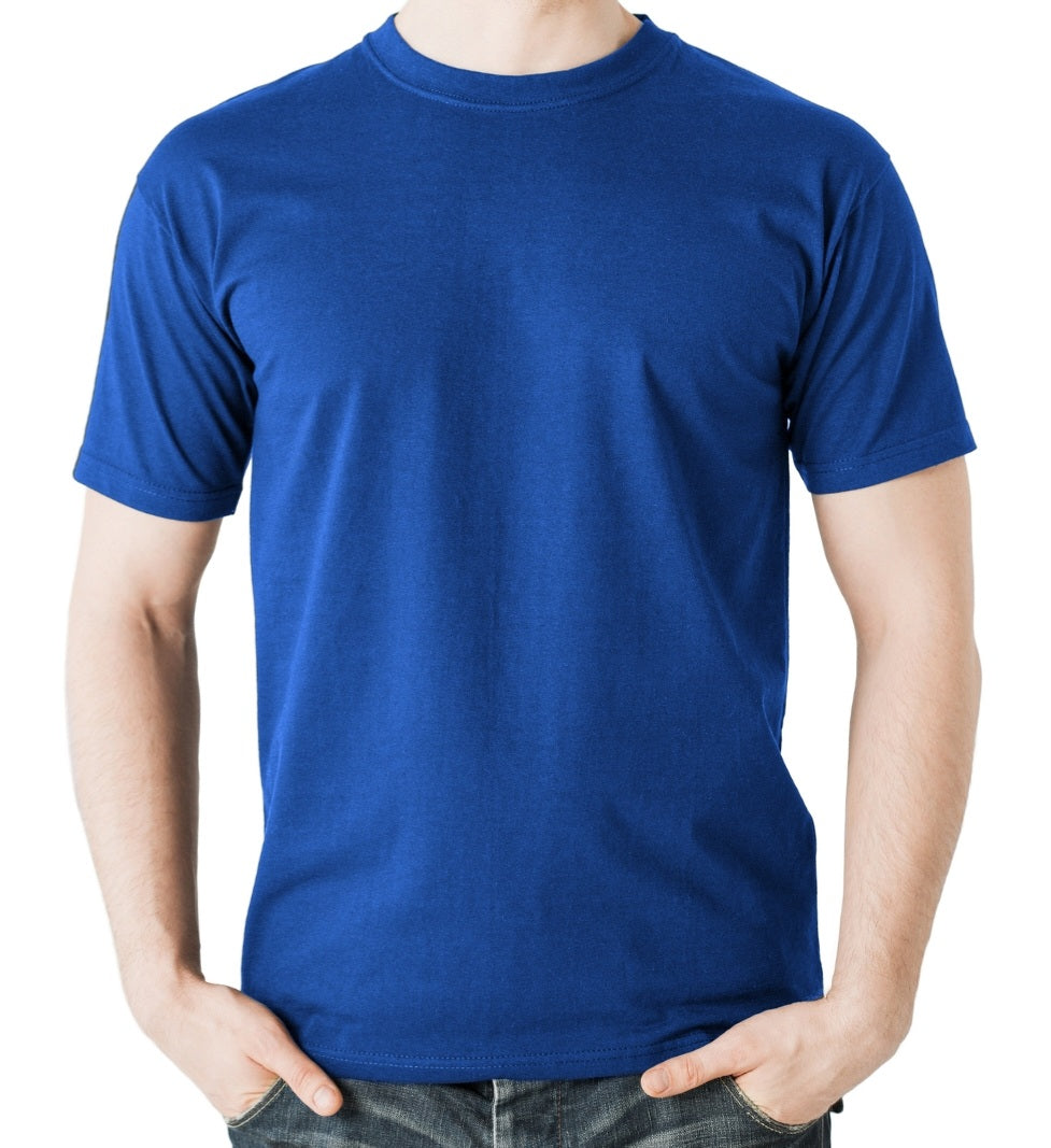 Auraska Pure Cotton Royal Blue Casual T-Shirt