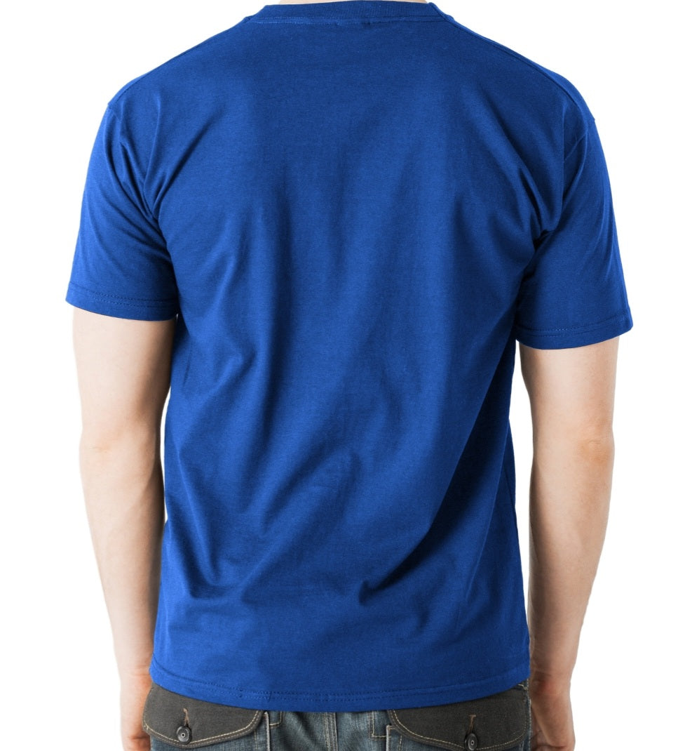 Auraska Pure Cotton Royal Blue Casual T-Shirt