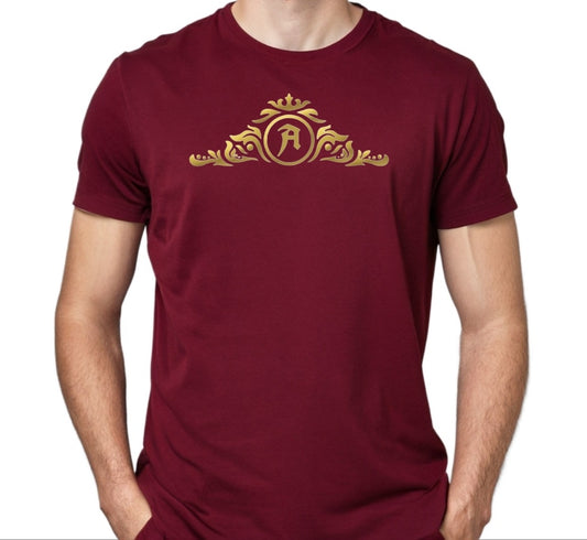 Auraska Maroon Graphic Printed T-Shirt