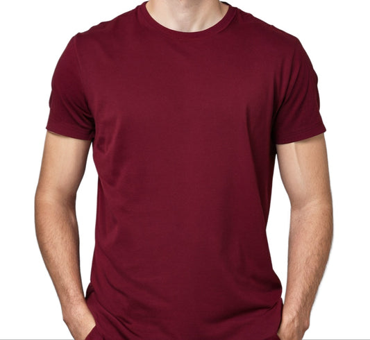 Auraska Pure Cotton Maroon Casual T-Shirt