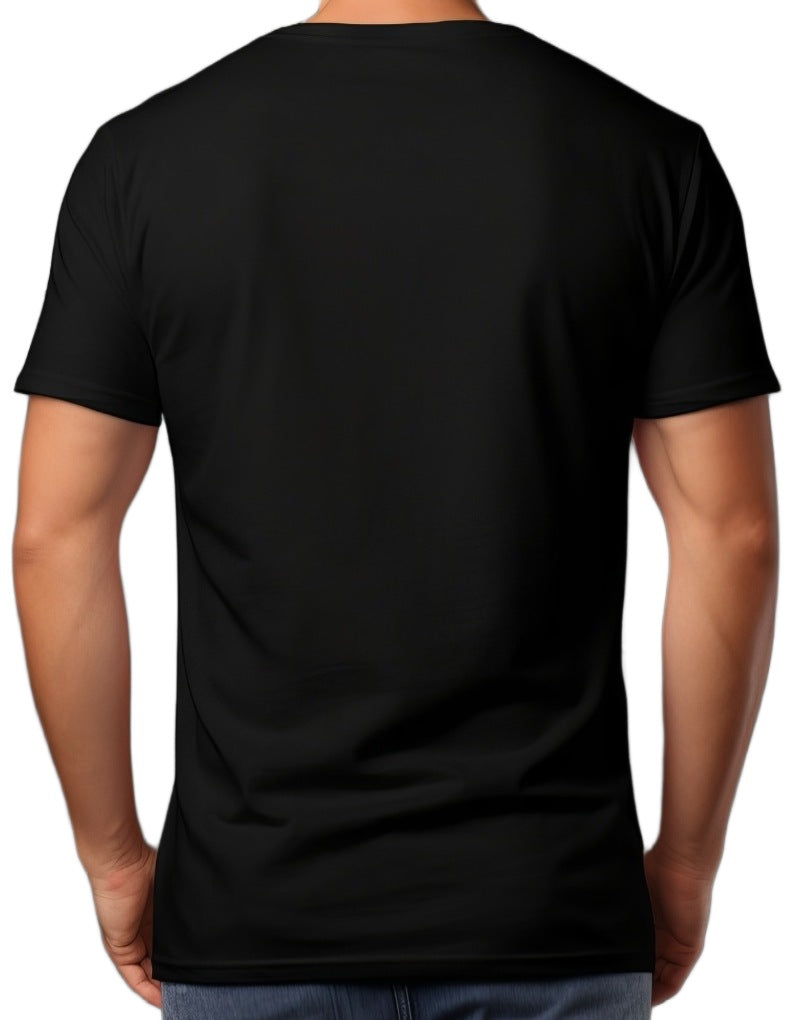 Auraska Men Premium Relaxed Fit Black Cotton T-Shirt