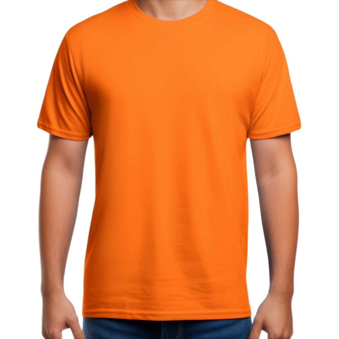 Auraska Orange Solid T-Shirt