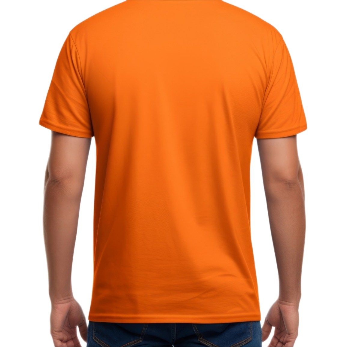 Auraska Orange Solid T-Shirt