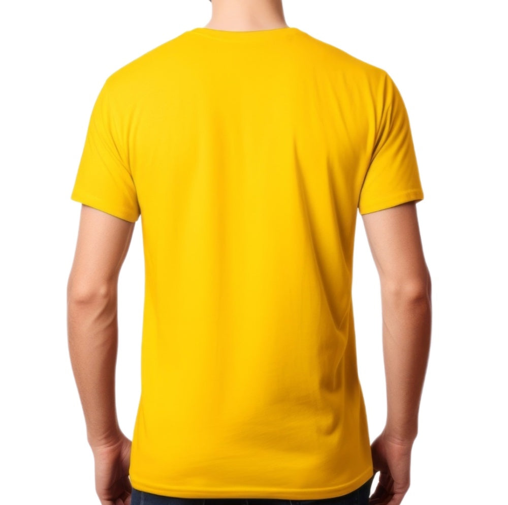 Auraska Yellow Solid T-Shirt