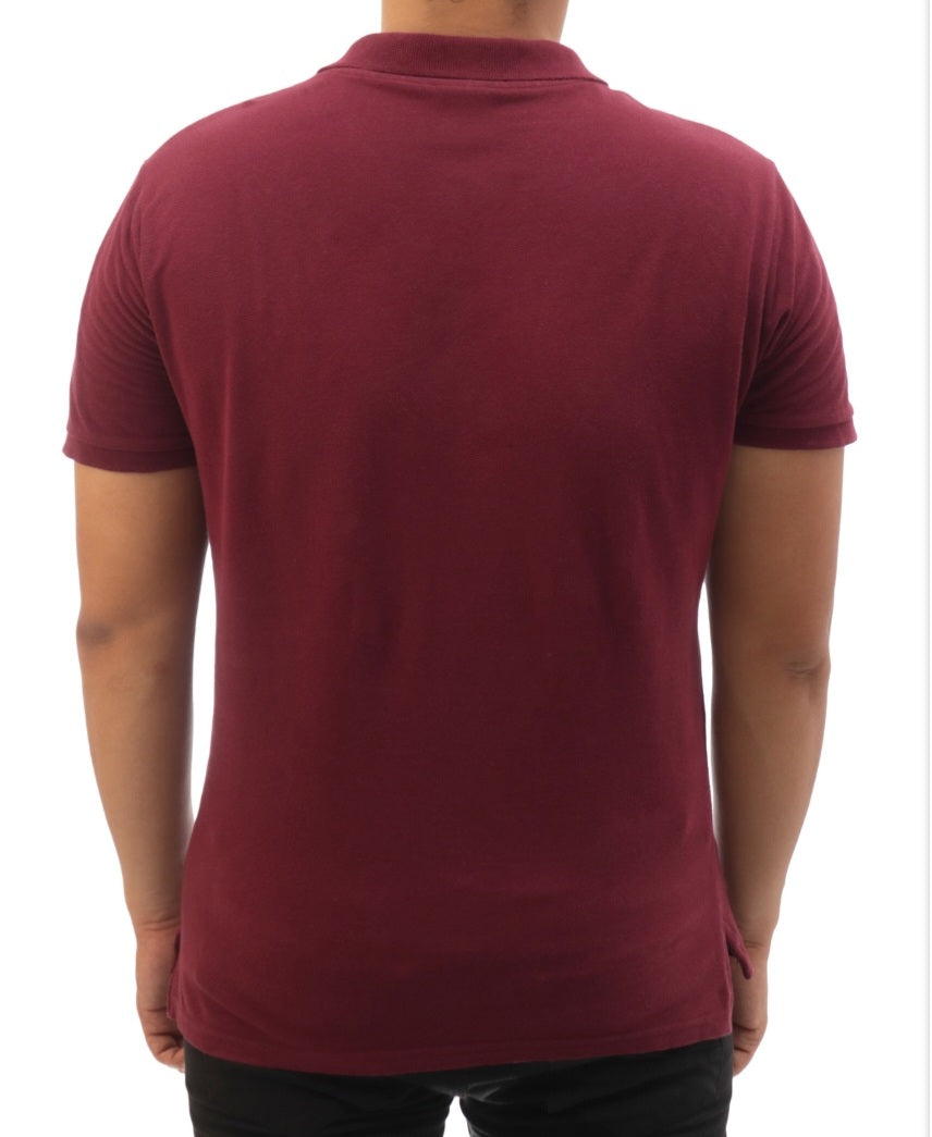 Auraska Maroon Polo T-Shirt